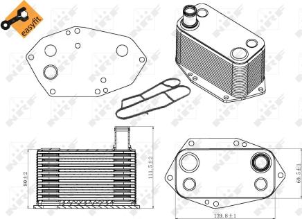 NRF 31307 - Radiator ulei, ulei motor aaoparts.ro