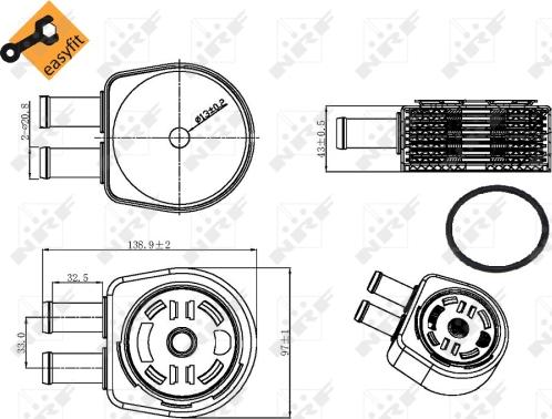 NRF 31310 - Radiator ulei, ulei motor aaoparts.ro