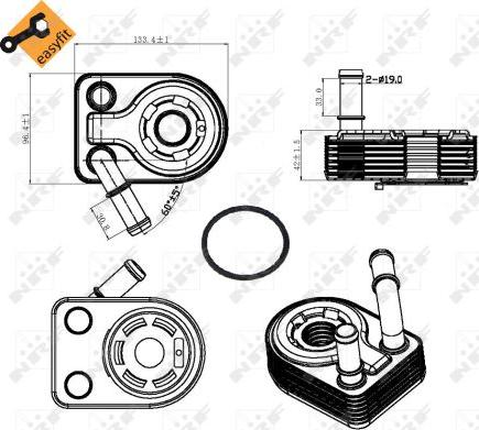 NRF 31311 - Radiator ulei, ulei motor aaoparts.ro