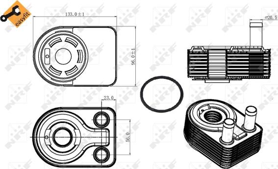 NRF 31312 - Radiator ulei, ulei motor aaoparts.ro