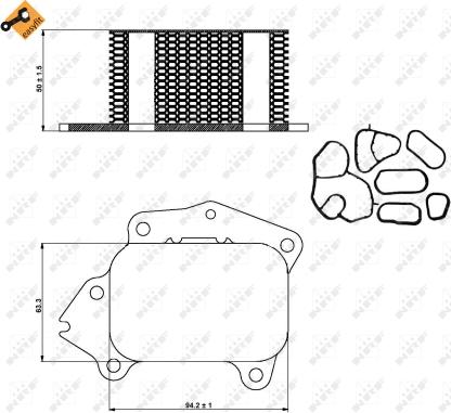 NRF 31333 - Radiator ulei, ulei motor aaoparts.ro