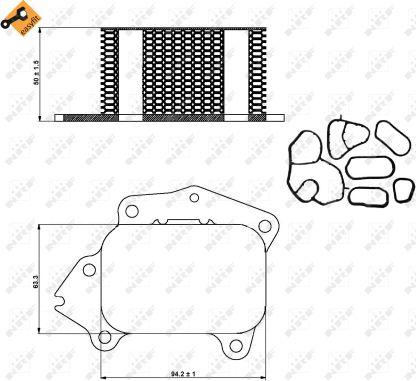 NRF 31333 - Radiator ulei, ulei motor aaoparts.ro