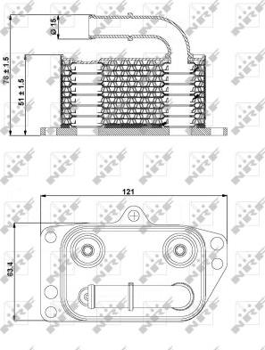 NRF 31332 - Radiator ulei, ulei motor aaoparts.ro