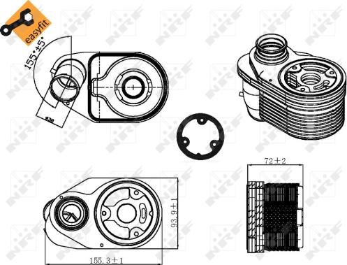 NRF 31324 - Radiator ulei, ulei motor aaoparts.ro