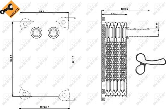 NRF 31294 - Radiator ulei, ulei motor aaoparts.ro