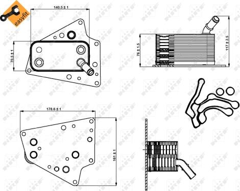 NRF 31258 - Radiator ulei, ulei motor aaoparts.ro