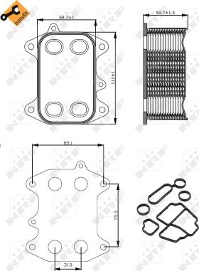 NRF 31263 - Radiator ulei, ulei motor aaoparts.ro