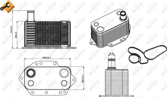 NRF 31281 - Radiator ulei, ulei motor aaoparts.ro