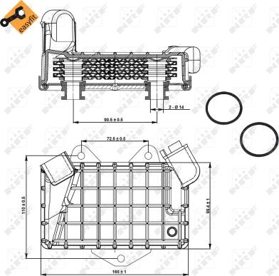 NRF 31274 - Radiator ulei, ulei motor aaoparts.ro