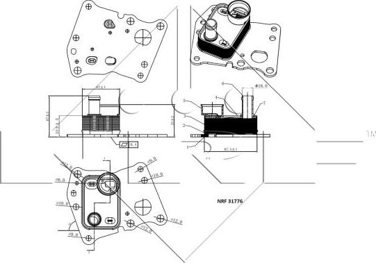 NRF 31776 - Radiator ulei, ulei motor aaoparts.ro
