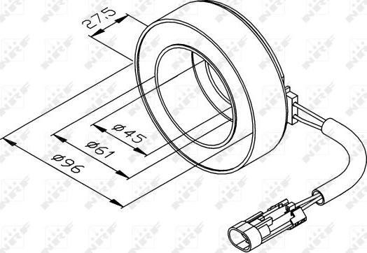 NRF 38470 - Bobina, ambreiaj magnetic compresor aaoparts.ro