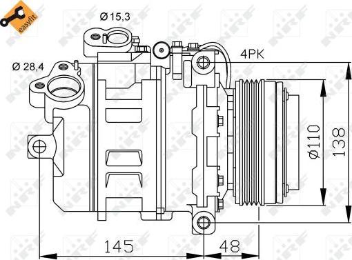 NRF 32465 - Compresor, climatizare aaoparts.ro