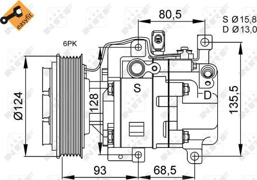 NRF 32408 - Compresor, climatizare aaoparts.ro