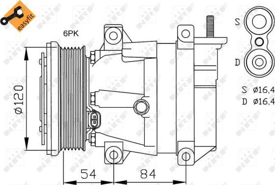 NRF 32484 - Compresor, climatizare aaoparts.ro