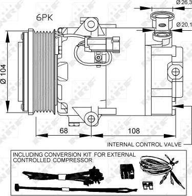 NRF 32428 - Compresor, climatizare aaoparts.ro