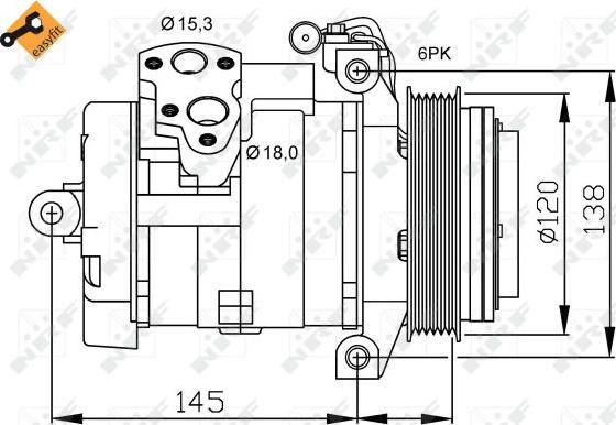 NRF 32698 - Compresor, climatizare aaoparts.ro