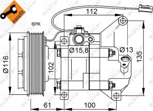 NRF 32687 - Compresor, climatizare aaoparts.ro