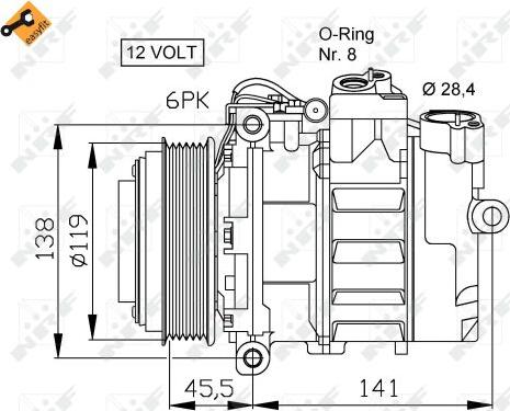 NRF 32053 - Compresor, climatizare aaoparts.ro