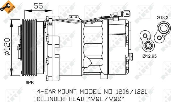 NRF 32064 - Compresor, climatizare aaoparts.ro