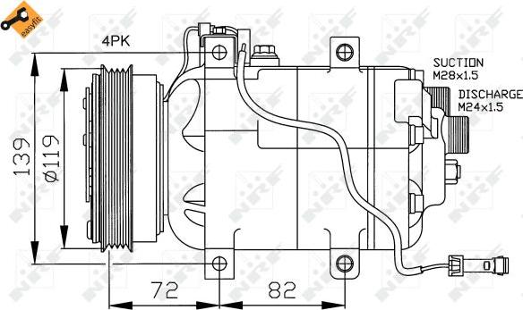 NRF 32030 - Compresor, climatizare aaoparts.ro