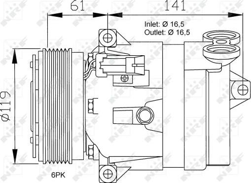 NRF 32021 - Compresor, climatizare aaoparts.ro