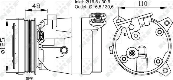 NRF 32022 - Compresor, climatizare aaoparts.ro