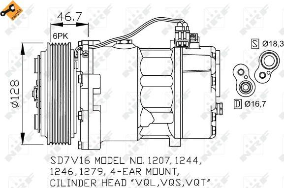 NRF 32168 - Compresor, climatizare aaoparts.ro