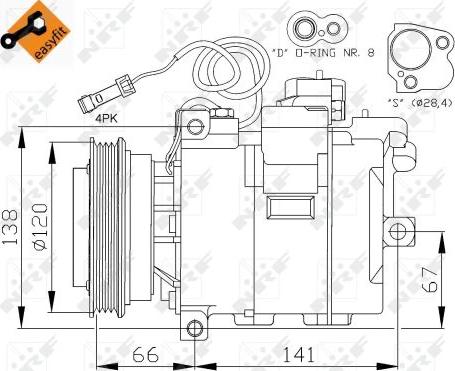 NRF 32104 - Compresor, climatizare aaoparts.ro