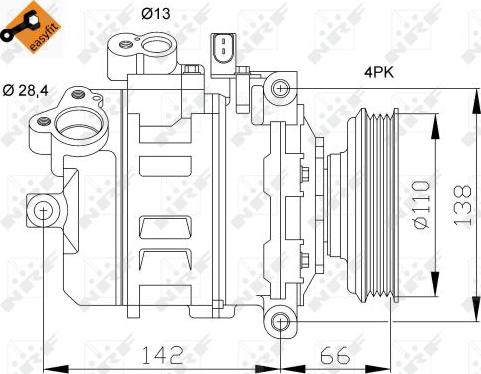 NRF 32106 - Compresor, climatizare aaoparts.ro