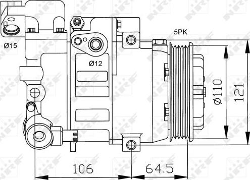 NRF 32175 - Compresor, climatizare aaoparts.ro