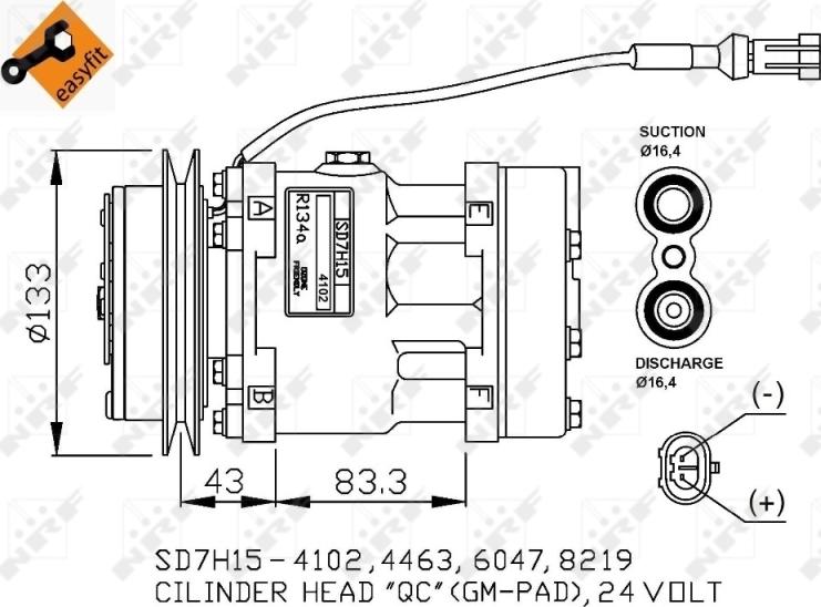 NRF 32808 - Compresor, climatizare aaoparts.ro