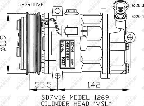 NRF 32818 - Compresor, climatizare aaoparts.ro