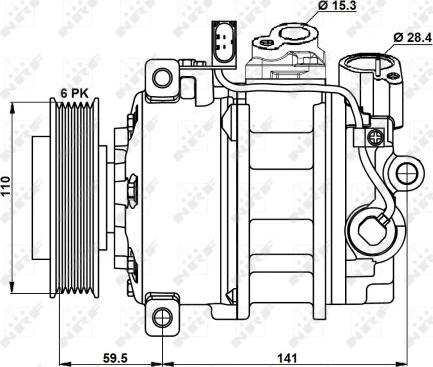 NRF 32883 - Compresor, climatizare aaoparts.ro