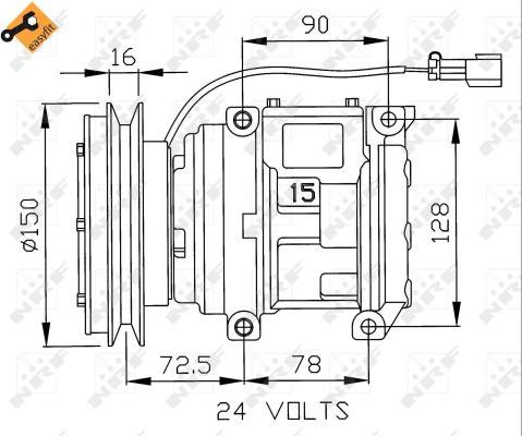 NRF 32243 - Compresor, climatizare aaoparts.ro