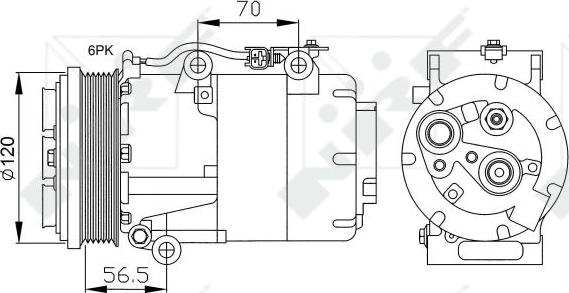 NRF 32250 - Compresor, climatizare aaoparts.ro