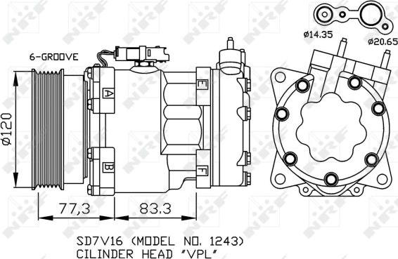 NRF 32266 - Compresor, climatizare aaoparts.ro