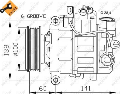 NRF 32263 - Compresor, climatizare aaoparts.ro