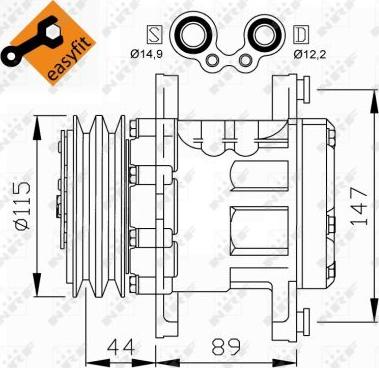 NRF 32207 - Compresor, climatizare aaoparts.ro