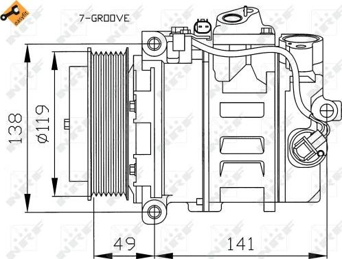 NRF 32215 - Compresor, climatizare aaoparts.ro