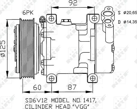 NRF 32235 - Compresor, climatizare aaoparts.ro