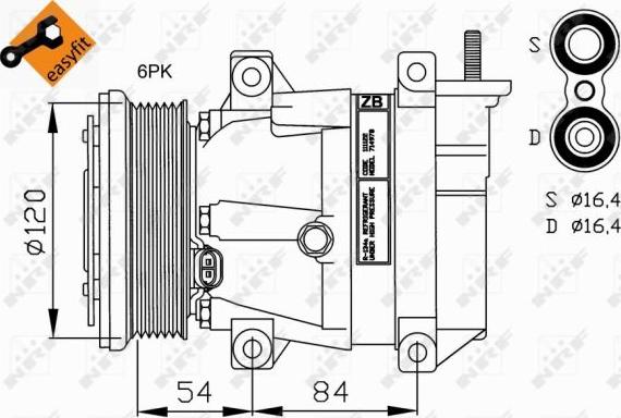 NRF 32220 - Compresor, climatizare aaoparts.ro