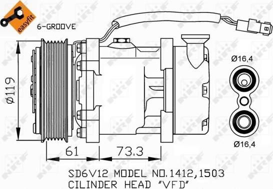 NRF 32275 - Compresor, climatizare aaoparts.ro