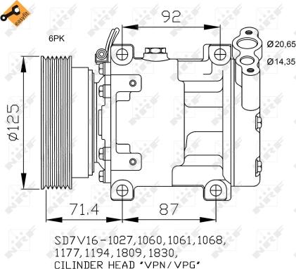 NRF 32742 - Compresor, climatizare aaoparts.ro