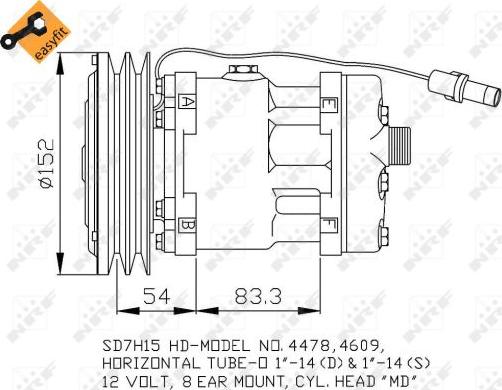 NRF 32756 - Compresor, climatizare aaoparts.ro