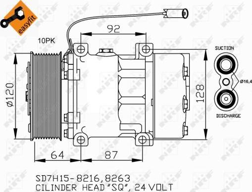 NRF 32709 - Compresor, climatizare aaoparts.ro