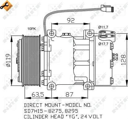 NRF 32705 - Compresor, climatizare aaoparts.ro