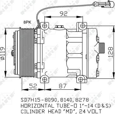 NRF 32702 - Compresor, climatizare aaoparts.ro