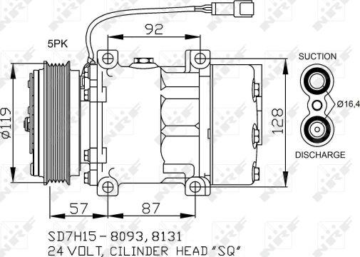 NRF 32731 - Compresor, climatizare aaoparts.ro