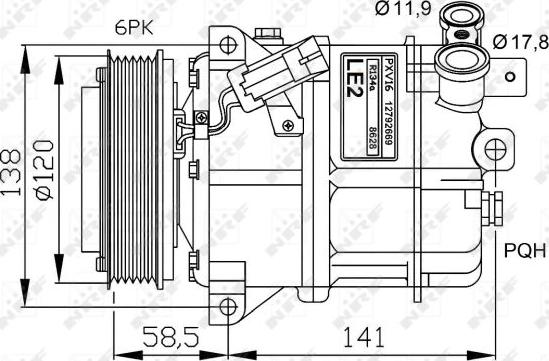 NRF 32774G - Compresor, climatizare aaoparts.ro