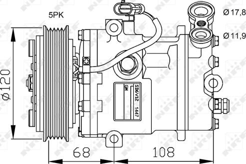 NRF 32775 - Compresor, climatizare aaoparts.ro